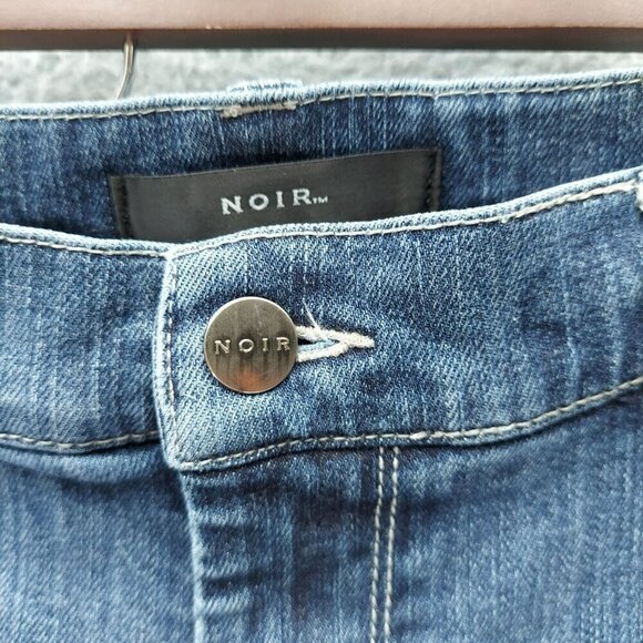 Noir Womens Bootcut Jeans Size 14 Blue Denim With Embroidered Back Pockets - Picture 2 of 7